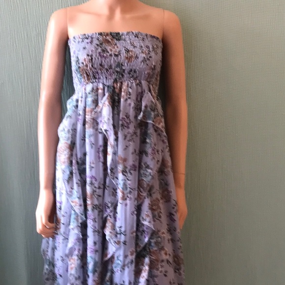 Blue floral strapless, The Pyramid Collection - Picture 3 of 4